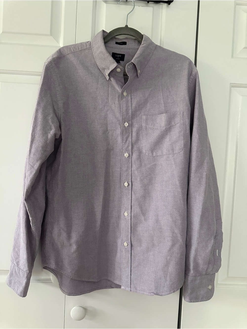 J.Crew Oxford Slim Fit Button Down Shirt Men’s Large Purple Lavender 100% Cotton